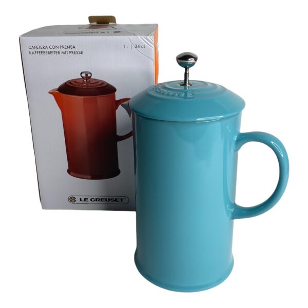 Le Creuset Stoneware 34 Oz 1 L  French Press,  Coffee FLAME  Orange & Red Photo Related