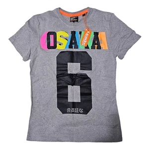 Superdry Osaka 6 Hyper Tee Mens T-shirt Grey L New With Tags - Picture 1 of 4