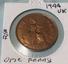 British One Penny Coin 1944 King George VI Circulated Collectible