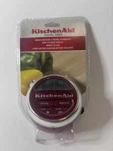 Schwer zu findende KitchenAid Digitale Zeitschaltuhr - KC150OSERJ ROT mit Chromblende - VERSIEGELT! - Bild 1 von 5