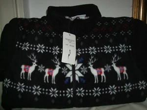 GIACCA PILE NEBULUS TIPO NORVEGESE RENNA NERO IMBOTTITA PELLICCIA ECOLOGICA S - Imagen 1 de 5