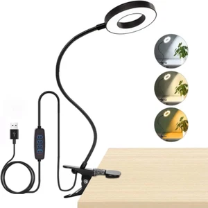 Clip on Light LED Reading Book Study Lamp 3 Color Modes 10 Brightness Eye - Picture 1 of 12