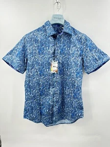 Robert Graham Greengrove Paisley blaues Hemd mit Knopfleiste S neu mit Etikett 198 $ (A-4) - Bild 1 von 11