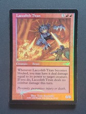 MTG Laccolith Titan Nemesis Foil Rare Slight Curl English LP