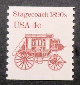 2228 MNH 1986 4c Stagecoach Transportation Series Wild West travel rough ride - Picture 1 of 1