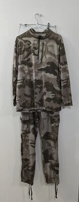 Cabelas Mens Sz Med Lightweight Base/Mid Layer Early Season Camo Pants Shirt  - Image 1 of 4