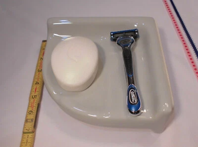 Cerámica *Gris Pizarra* Reversible Esquina Baño-Ducha Jabonera-Bandeja-Estante 7" NUEVO Foto 1 de 4