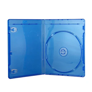 DVD CD Single Disc Storage Bluray Movie Game Collection Blue Case 11mm Holder - Picture 1 of 7