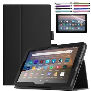 For Amazon Fire HD 8 2022 12th Gen 8 inch Tablet Case Cover + Screen Protector