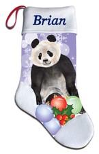 NEW Personalized Giant Panda Bear Christmas Stocking Embroidered 