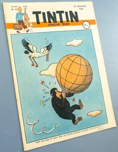 JOURNAL TINTIN Issue 10: 1948 Herge Cover Edition Vintage Comic EO Couverture - Picture 1 of 4
