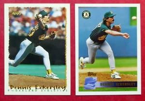 1995 & 1996 Topps Dennis Eckersley lot of 2 - 1995 #45 - 1996 #368 (Athletics) - Picture 1 of 2