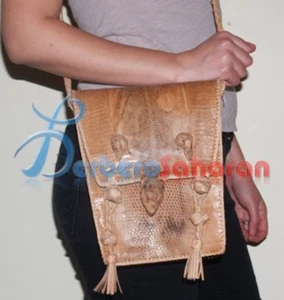 Unique Handmade Tuareg Lizard skin leather handbag from Algeria - Picture 1 of 1