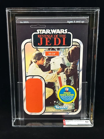 1983 Kenner Star Wars R5-D4 Revenge of The Jedi Proof AFA 85+ Unpunched SM Cover