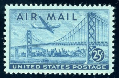 US Stamp #C36 Bay Bridge 25c - PSE Cert - Superb 98 - MNH - SMQ $70.00 - Image 1 of 2