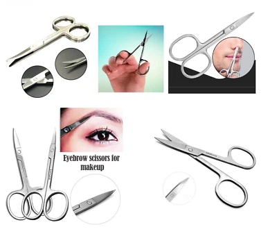 Mini Shinny Edelstahl Damen Wimpern Augenbrauennagel Männer Nase gebogene Schere