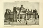 Architecture parliament building Reichstag Berlin London Vienna wood engraving circa 1892