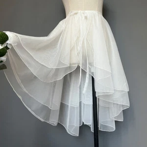 Gonna Donna Ragazza Lolita Sottoveste Maglia Pizzo Sarong A-line Trasparente Retro Wrap - Foto 1 di 13