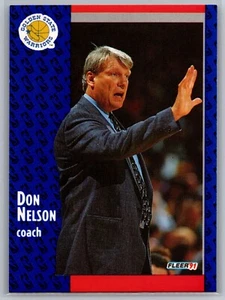 1991-92 Fleer #70 Don Nelson Coach Golden State Warriors NBA Basketball Card - Picture 1 of 2