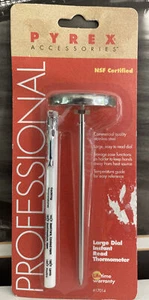 Vintage Pyrex Professional Instant read Thermometer #17014 Lifetime Warranty NIP - Picture 1 of 7