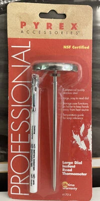 Vintage Pyrex Professional Instant read Thermometer #17014 Lifetime Warranty NIP - Image 1 of 4