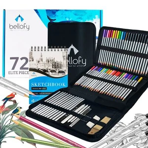 Paquete de 72 kit de dibujo Artistic Delight - conjunto completo de suministros de arte para adultos, ruega - Imagen 1 de 4