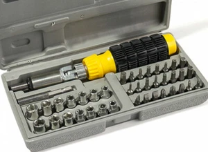 TURNIGY 41-teiliges RATSCHENSCHRAUBENDREHER SCHLÜSSEL STECKSCHLÜSSEL TORX SECHSKANTSCHRAUBENDREHER 1/4 ZOLL WERKZEUGSET - Bild 1 von 2