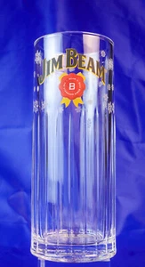 Jim Beam Kentucky Bourbon Longdrink geripptes Glas 6,25" hoch Schneeflocken - Bild 1 von 5