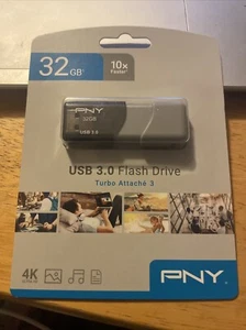 PNY 32GB USB 3.0 Turbo Attaché 3 Flash Drive P-FD32GTBOP-GE NEW - Picture 1 of 1