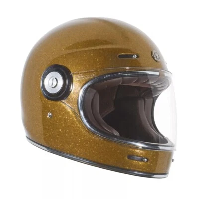Casco de motocicleta retro Full Face Torc Newport T1 dorado metálico DOT X-Large Foto 1 de 4