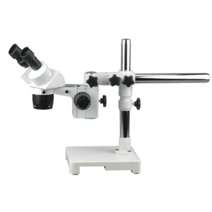 AmScope SW-3B13Y 10X-15X-30X-45X Stereo Microscope with Single-Arm Boom Stand - Picture 1 of 4