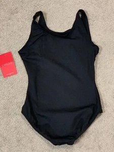 Capezio Dance Tank Leotard Bodysuit Child size Medium TB142C Black - Picture 1 of 15