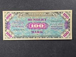 1944 GERMANY 100 Mark - Allied MPC - 9 digit serial # - Pick# 197a - Solid FINE - Picture 1 of 4