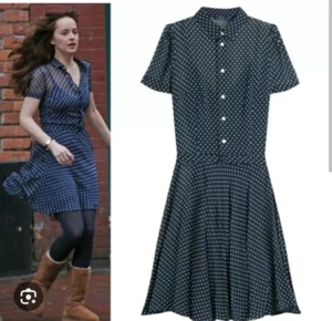 Ralph Lauren Polka Dot Dress Aso Anastasia Steele Size Us6/ uk 8-10 - Picture 1 of 8