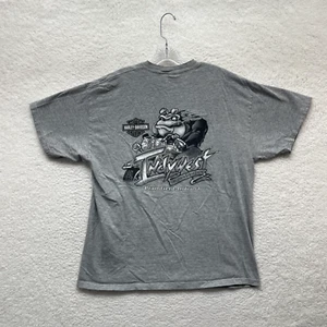 Vintage Harley Davidson T-Shirt XL Indy West Plainfield Indiana Bulldog Graphic - Picture 1 of 12