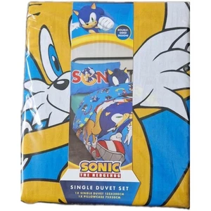 SONIC THE HEDGEHOG SINGLE DUVET COVER SET "DOUBLE SIDED DESIGN" - Picture 1 of 6