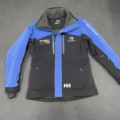 Helly Hansen Jacket Mens Medium Black Blue Mammoth Ski Snowboard Waterproof Coat - Image 1 of 4