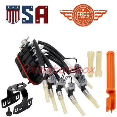 217-3029 Spider Fuel Injector w/Bracket for Chevy GMC C1500 C2500 C3500 Truck V8 — 第 1/4 张图片