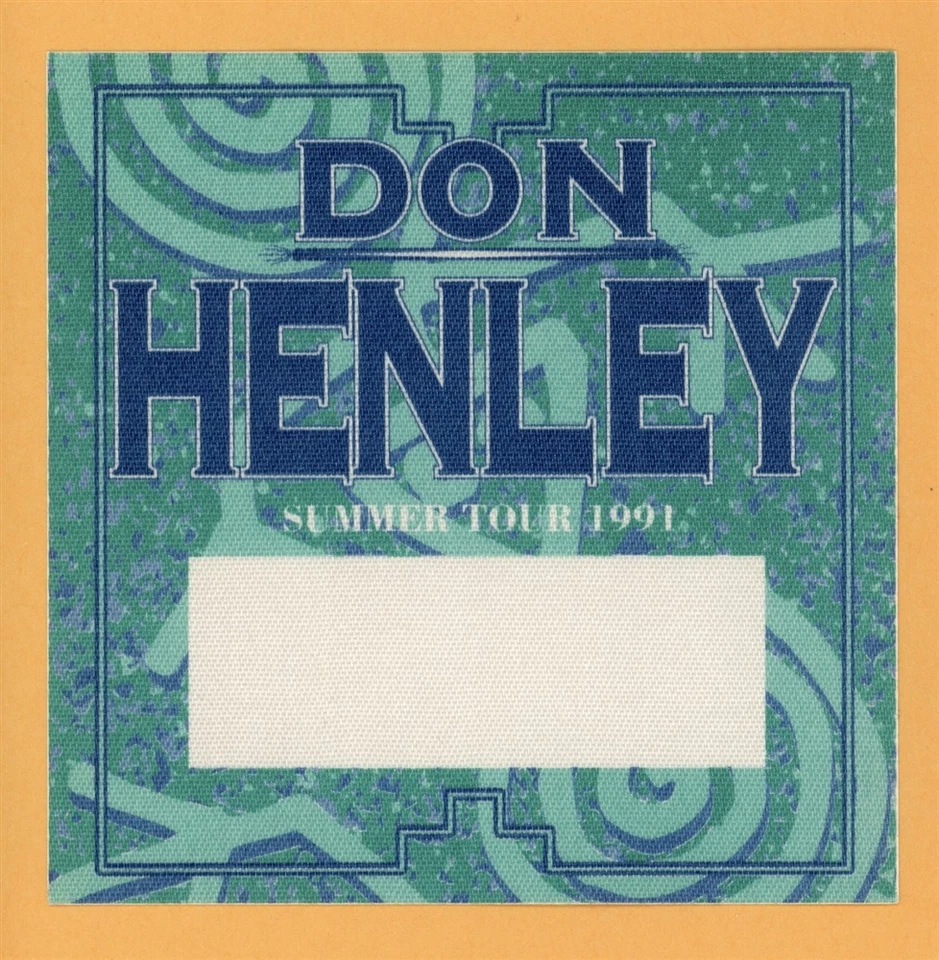 Don Henley 1991 gira de conciertos de verano Backstage Pass - Eagles Foto 1 de 1