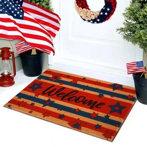 4th of July Door Mat, Welcome Mat Patriotic Doormat,Outdoor Indoor Entryway F... - Picture 1 of 6