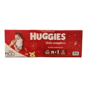 Huggies Little Snugglers Diapers Combo Pack, New Born 148ct, Size 1 32ct - Picture 1 of 2