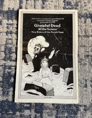 1978 GRATEFUL DEAD WILLIE NELSON NRPS GIANTS STADIUM PROGRAM - Image 1 of 4