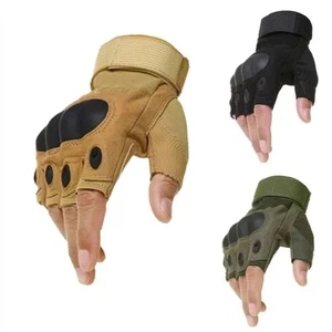 Half Finger Tactical Gloves Men Military Outdoor Cycling Hunting Sports - Picture 1 of 8