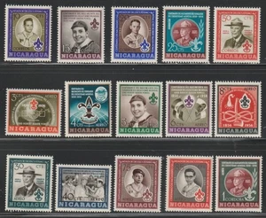 Nicaragua 1951 Sc # 778-82, C377-86 Scout MNH OG - Foto 1 di 1