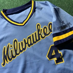 Paul Molitor #4 Milwaukee Brewers 1970 Replica Jersey SGA Adult M / L - Picture 1 of 10
