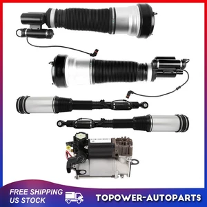 5PCS Front Rear Air Suspension Strut & Compressor For Mercedes S430 S500 4Matic - Picture 1 of 2