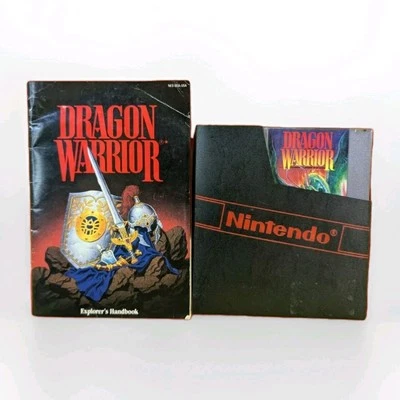 Dragon Warrior 1989 Nintendo NES Game OG Sleeve And Explorers Handbook VG - Image 1 of 4