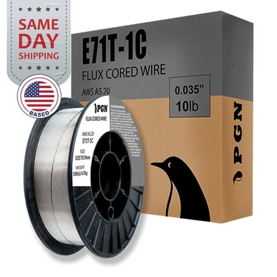 Проволока сварочная с сердечником флюса E71T-1C 0,035 дюйма — 10 фунтов | газоэкранированная проволока в инертном газе - Изображение 1 из 4