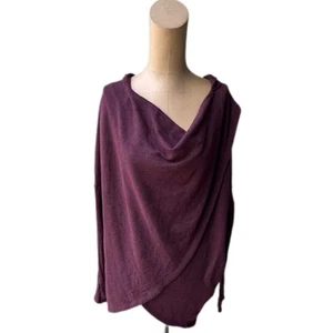 Felpa con cappuccio Athleta Purana avvolgente viola prugna donna taglia XS - Foto 1 di 5