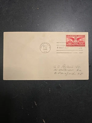 Alexandria Bicentennial FDC, #C40 6-Cent Air Mail, 1949 - Image 1 of 2